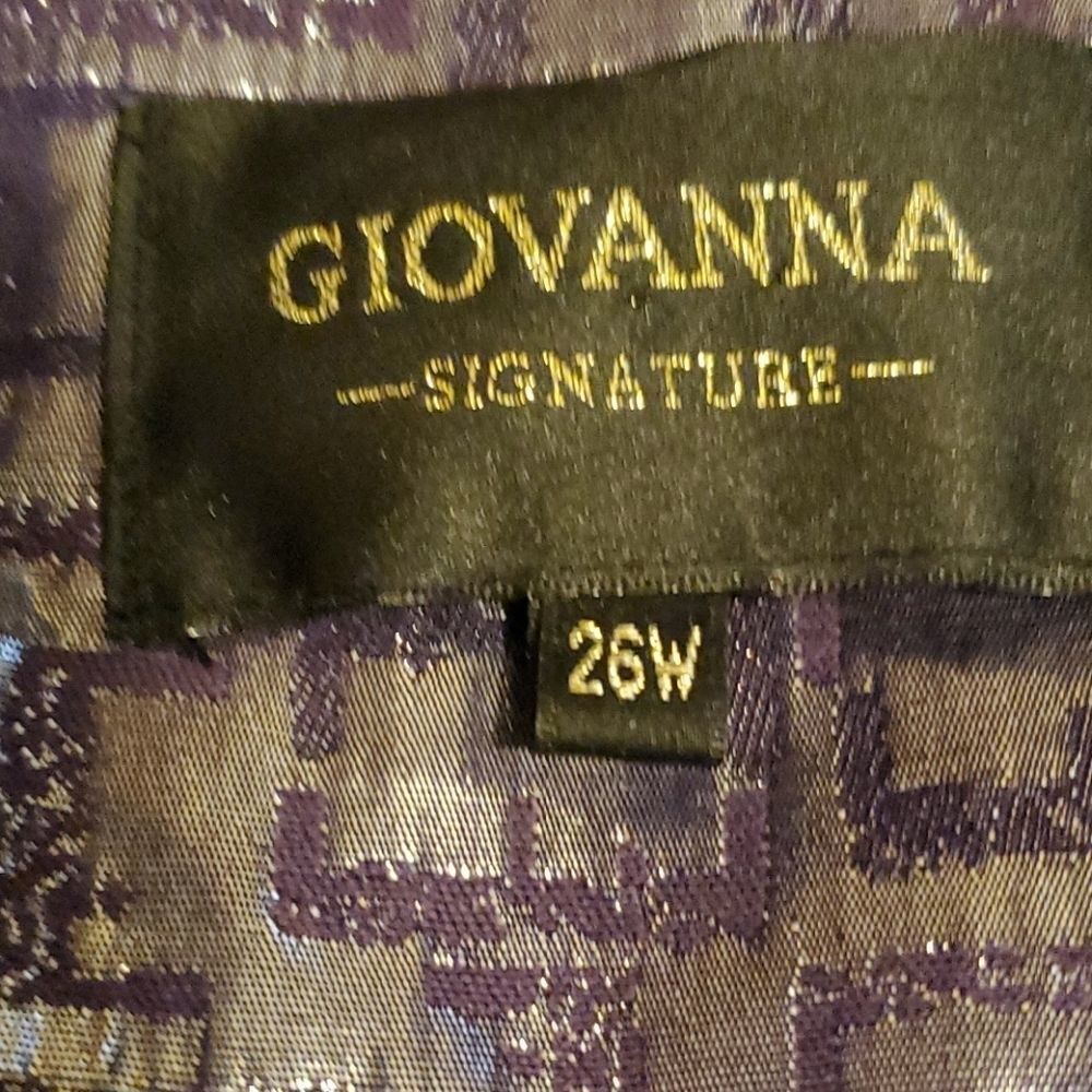 Giovanna Signature purple silver metallic woman 26W skirt set - Picture 9 of 16